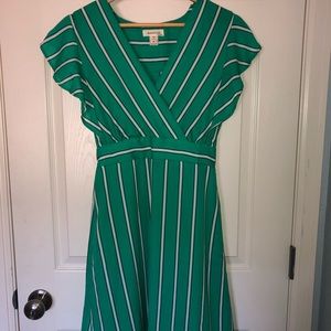 Green Striped Dress